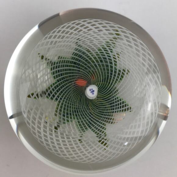 Perthshire 1980D Fruit 3D Pear Orange Lemon Plums Latticinio Paperweight Cert - Picture 4 of 16